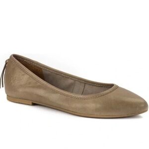 Frye Regina Ballet Brown Leather Upper Flats Size 7.5